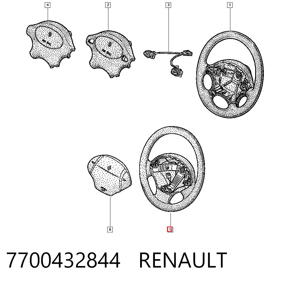 Volante 7700432844 RENAULT