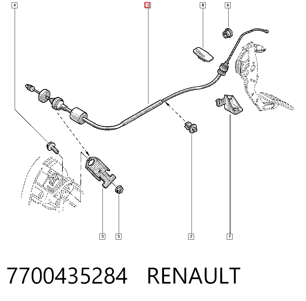 Comprar Cable de embrague Renault Clio  LB0, LB1, LB2 a bajo precio