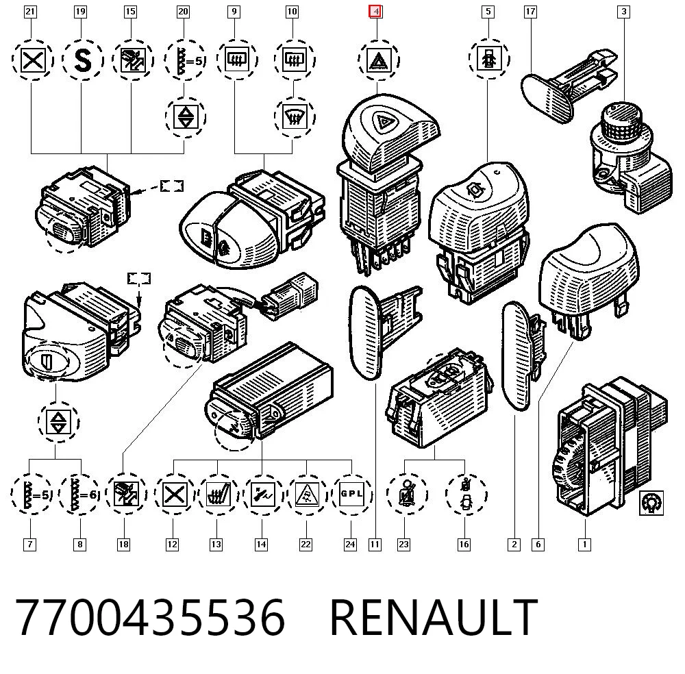 7700435536 Renault (RVI)