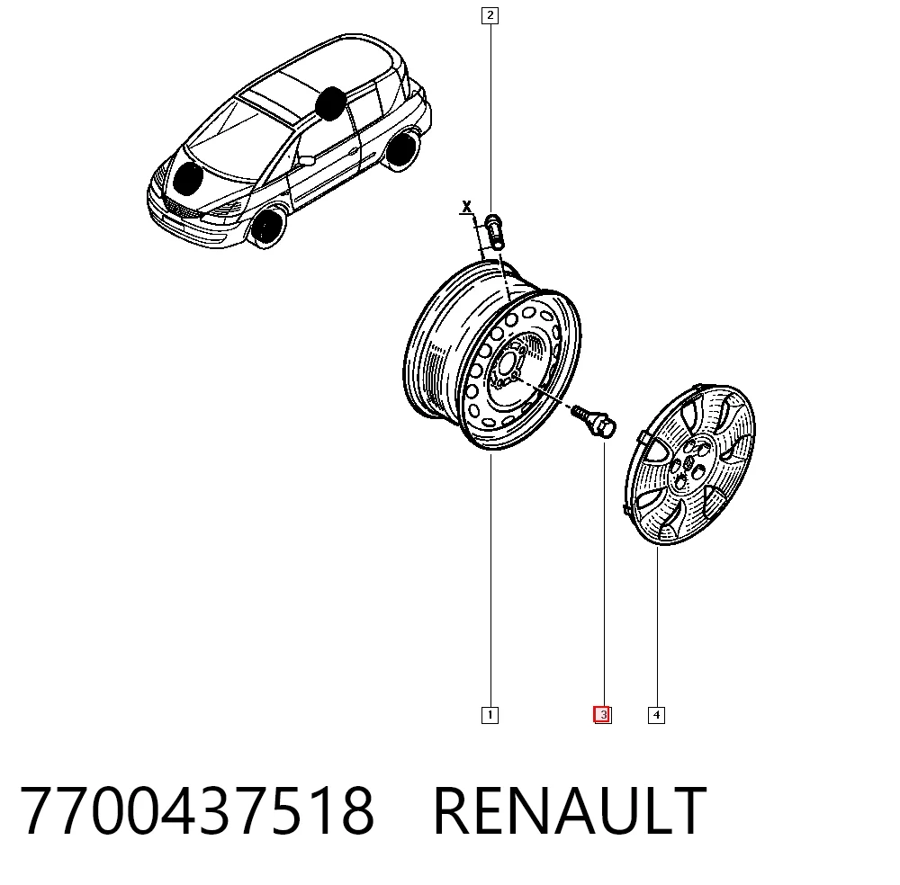 Comprar Tornillos de rueda Espace IV JK0