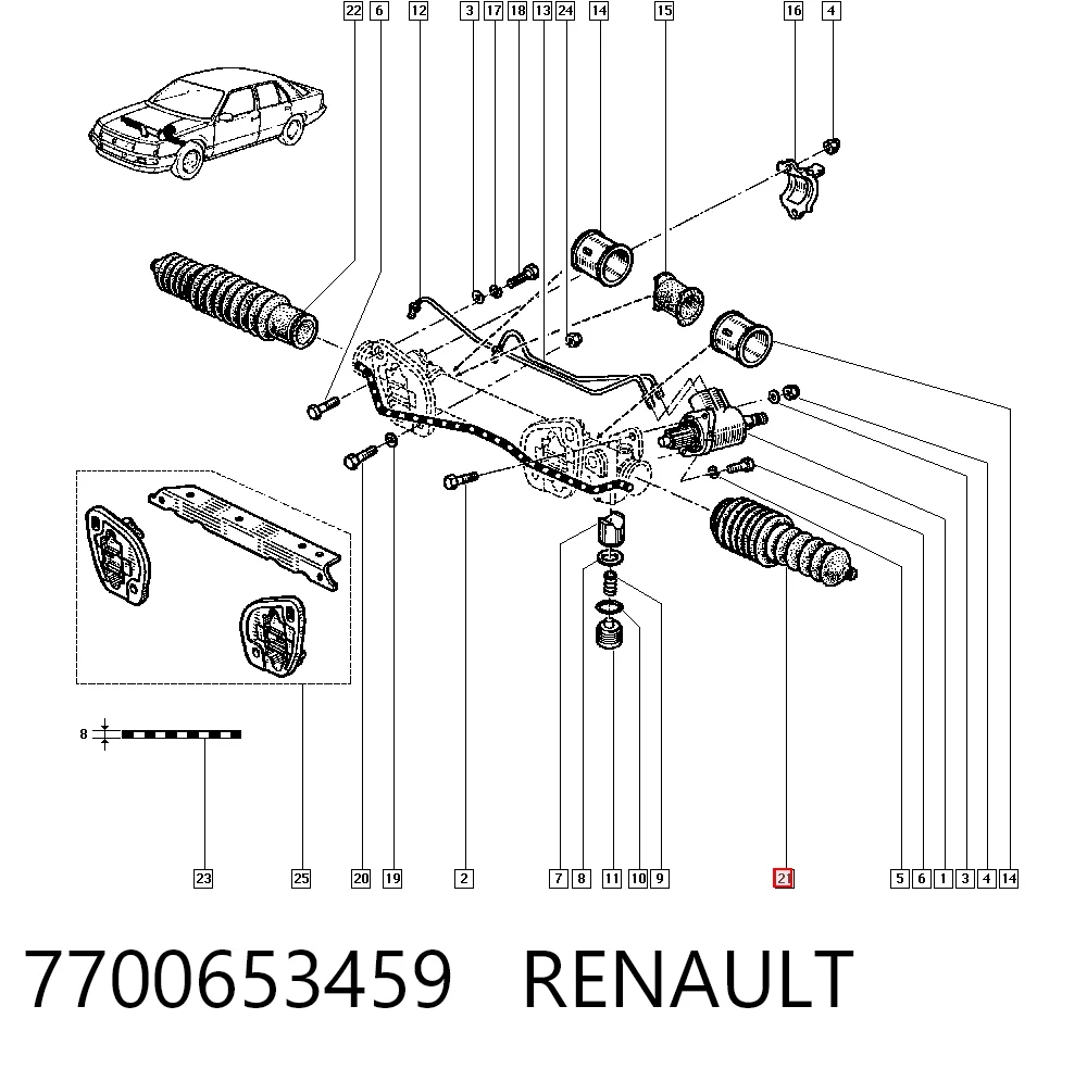 Fuelle dirección para Renault Master T