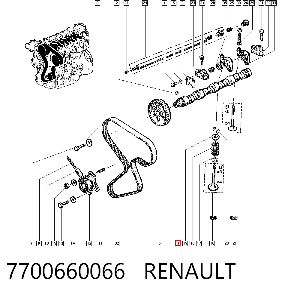 Comprar Árbol de levas Renault Trafic TXX a bajo precio