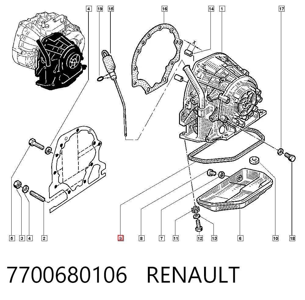 Comprar Junta del cárter de aceite de la caja de cambios Renault 21  L48 a bajo precio
