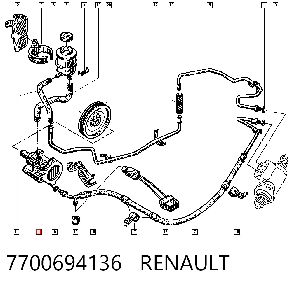  Bomba de dirección Renault 21 
