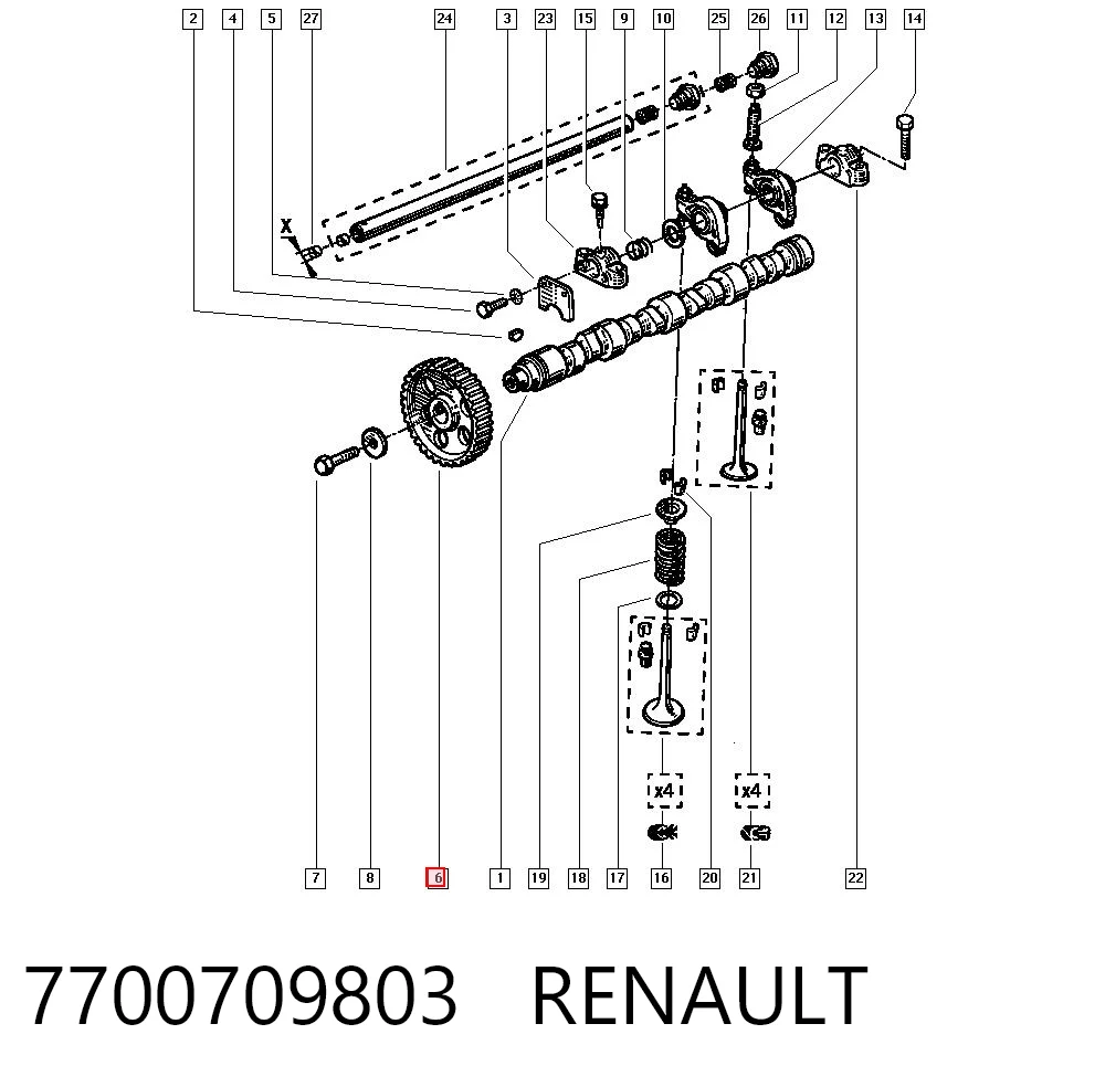 Comprar Piñón del árbol de levas Renault Trafic  TXX a bajo precio