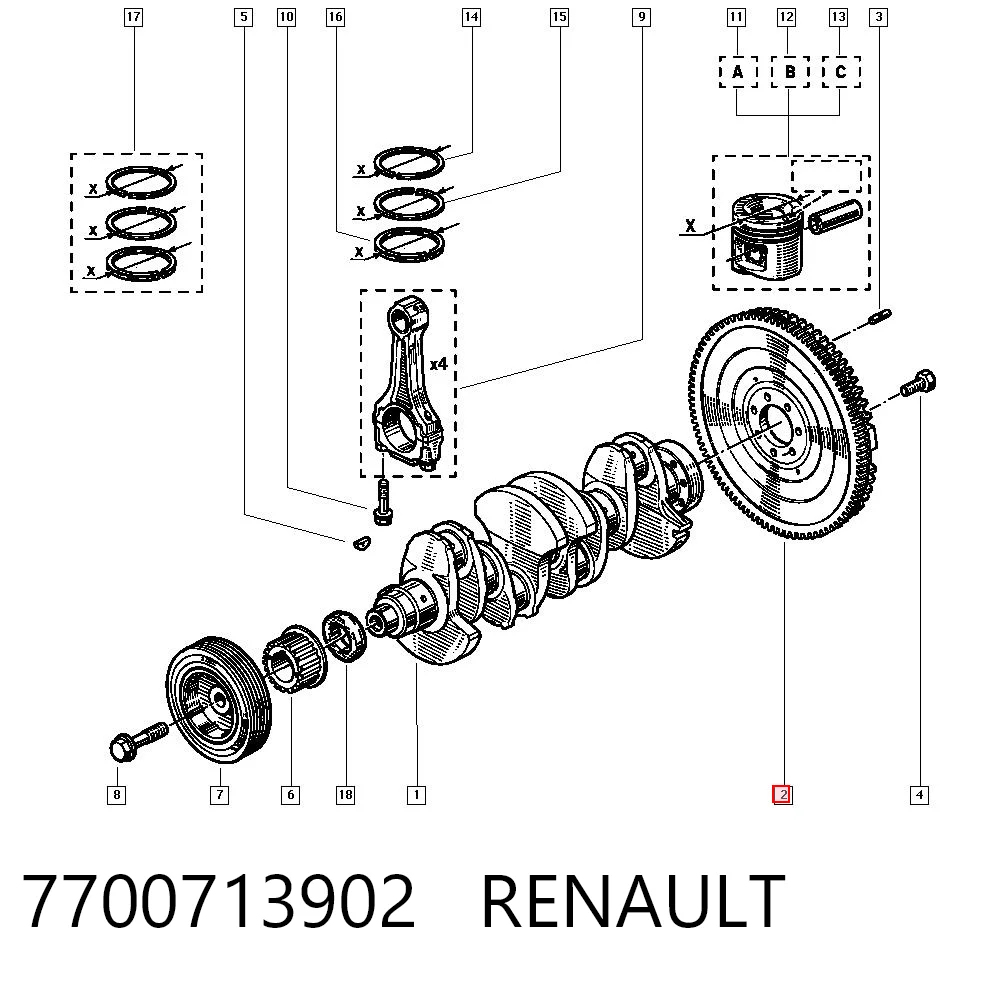 7700713902 Renault (RVI)