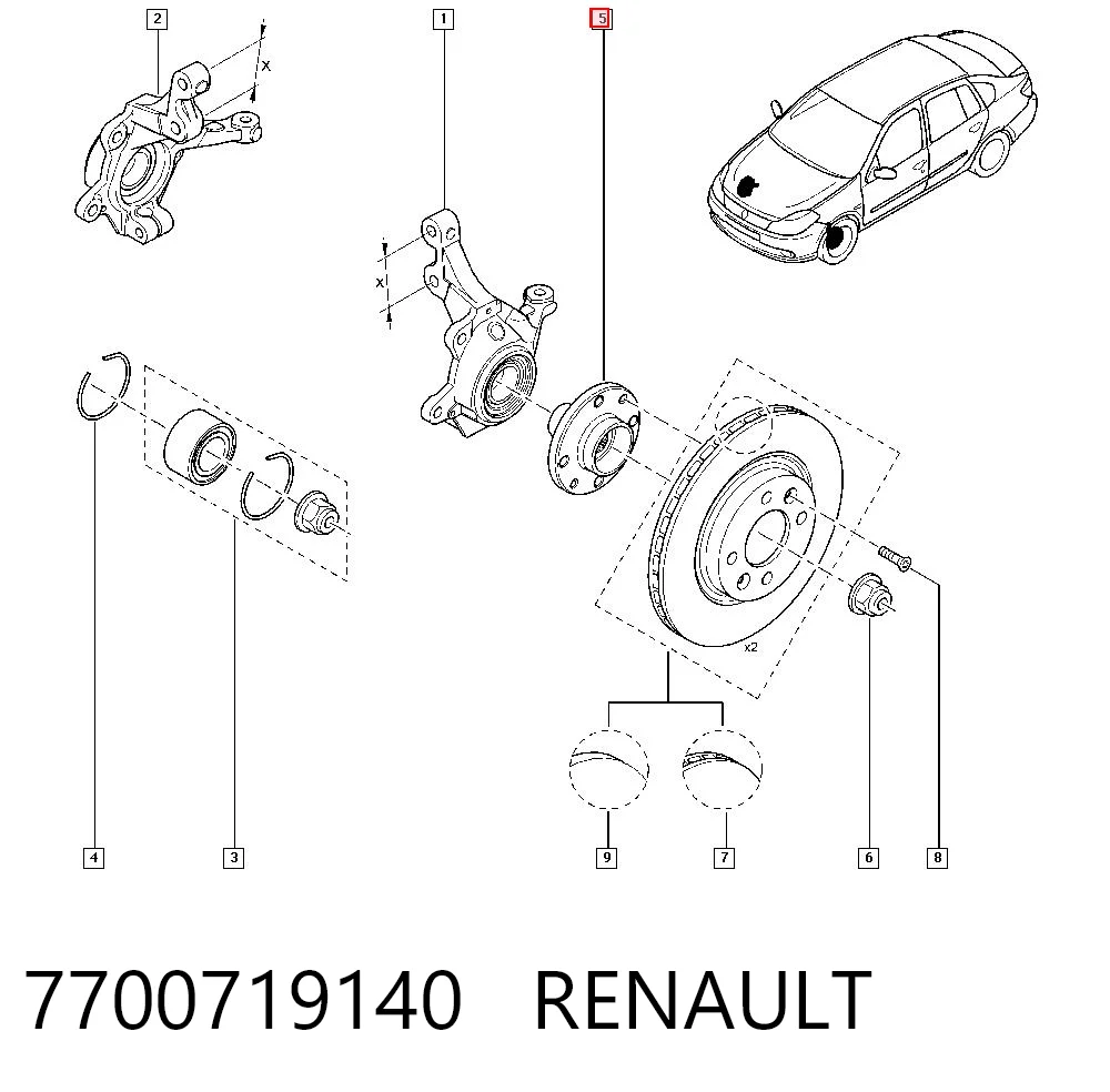 Comprar Cubo de rueda delantero Renault Twingo I C06 a bajo precio