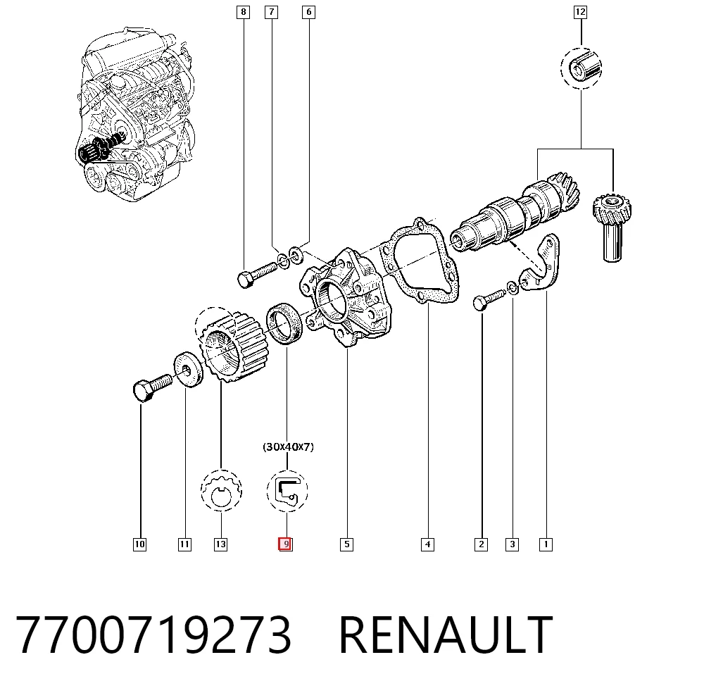 7700719273 Renault (RVI)