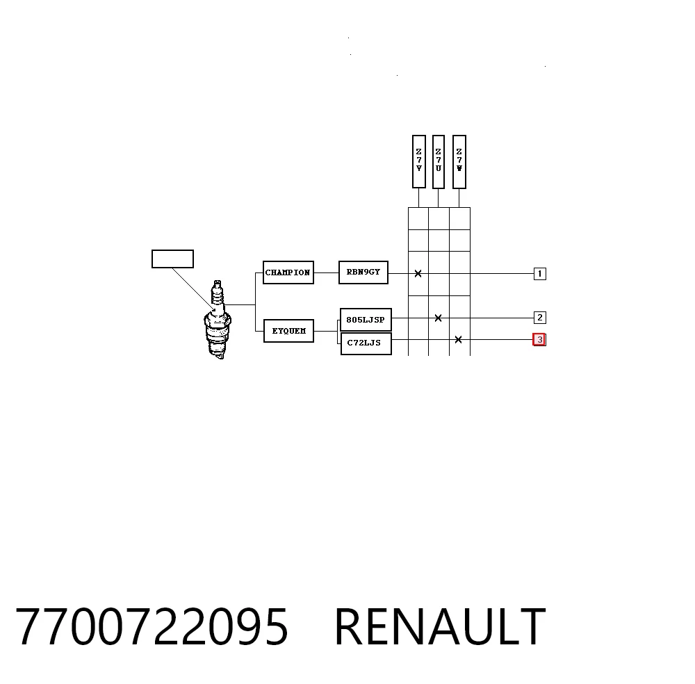 7700722095 Renault (RVI)