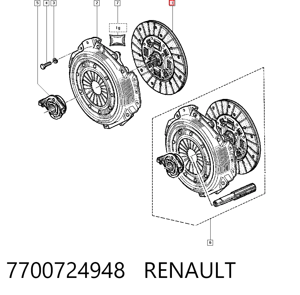 Embrague de disco Renault Espace I (J11)
