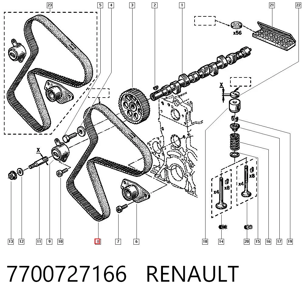 Correa de distribución Renault 19 I hatchback comprar en España