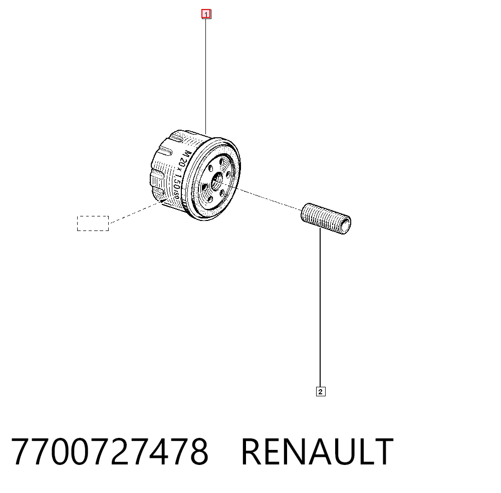 Filtro de aceite 7700727478 RENAULT
