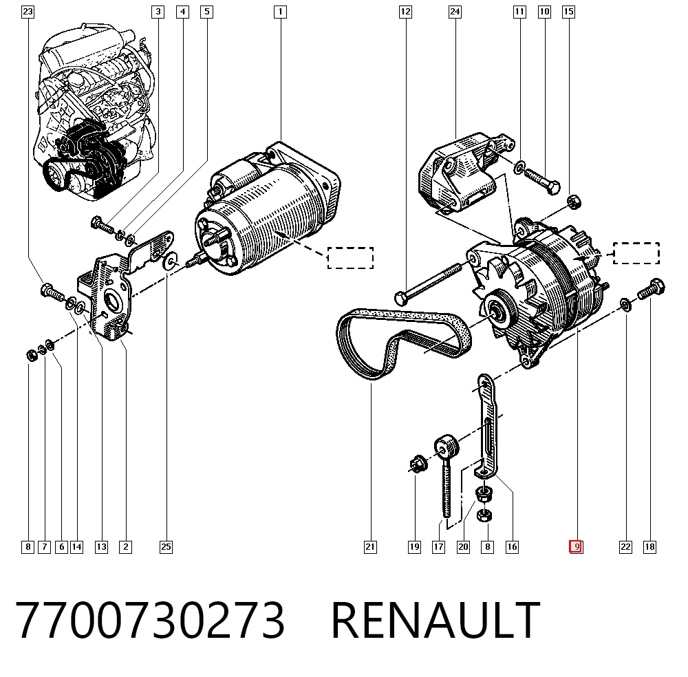 7700730273 Renault (RVI)