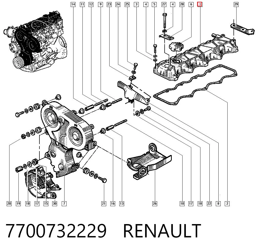 Comprar Tapa de balancines Renault Espace II J63 a bajo precio