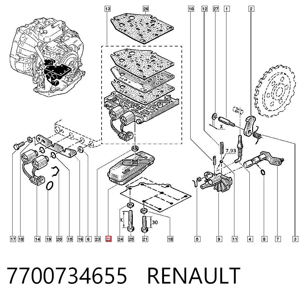 Filtro de transmisión automática Renault 21  desde 26,82 €