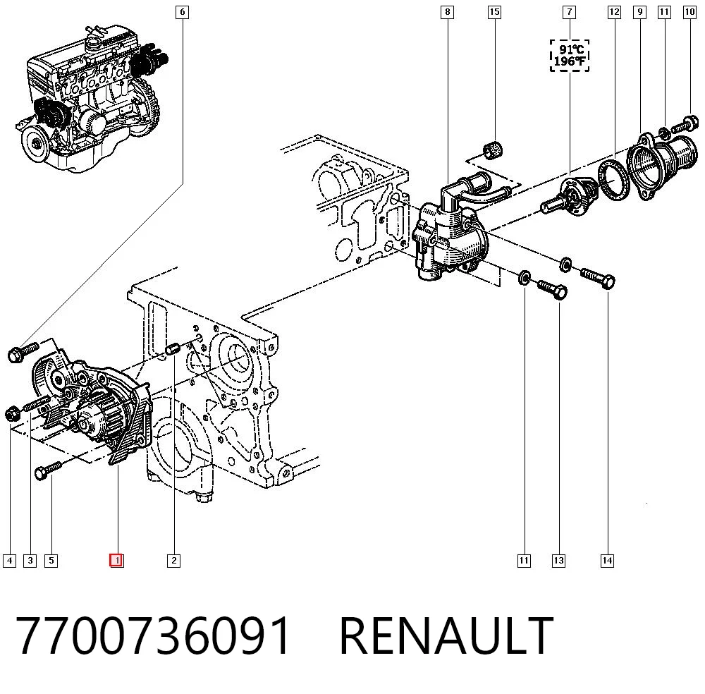 7700736091 Renault (RVI)