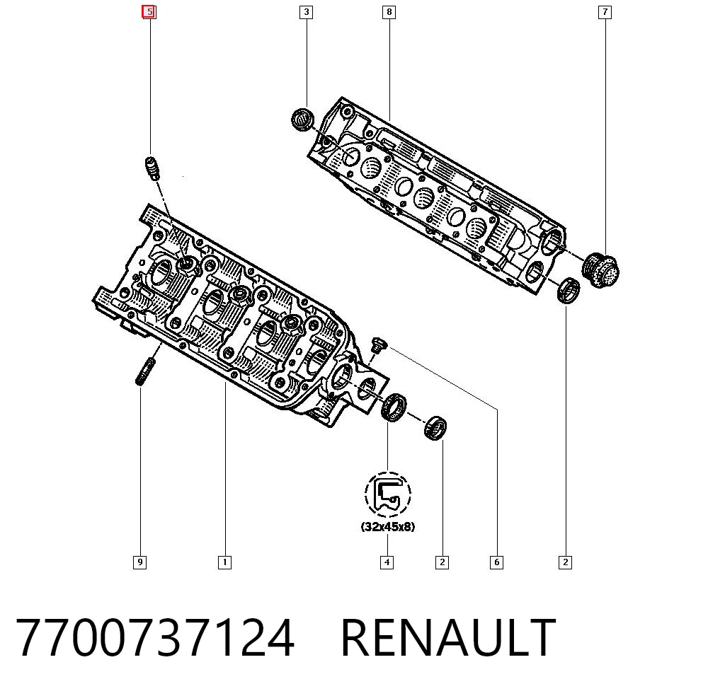 7700737124 Renault (RVI)
