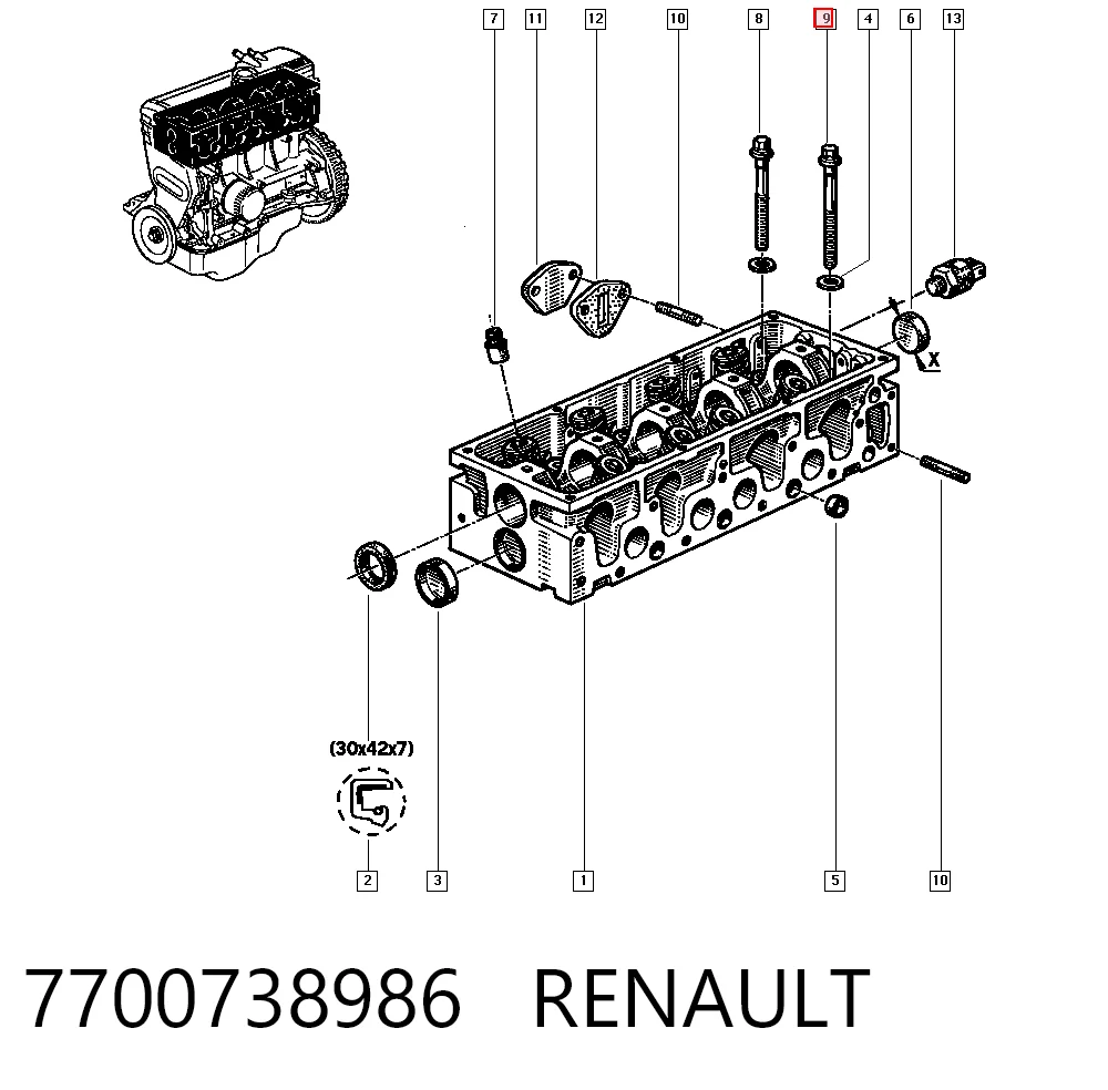 7700738986 Renault (RVI)