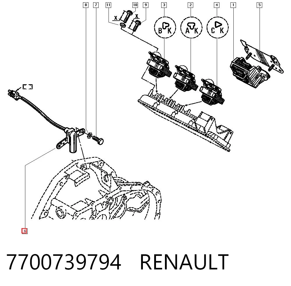 Generador de impulsos, cigüeñal  Renault Espace II desde 21,41 €