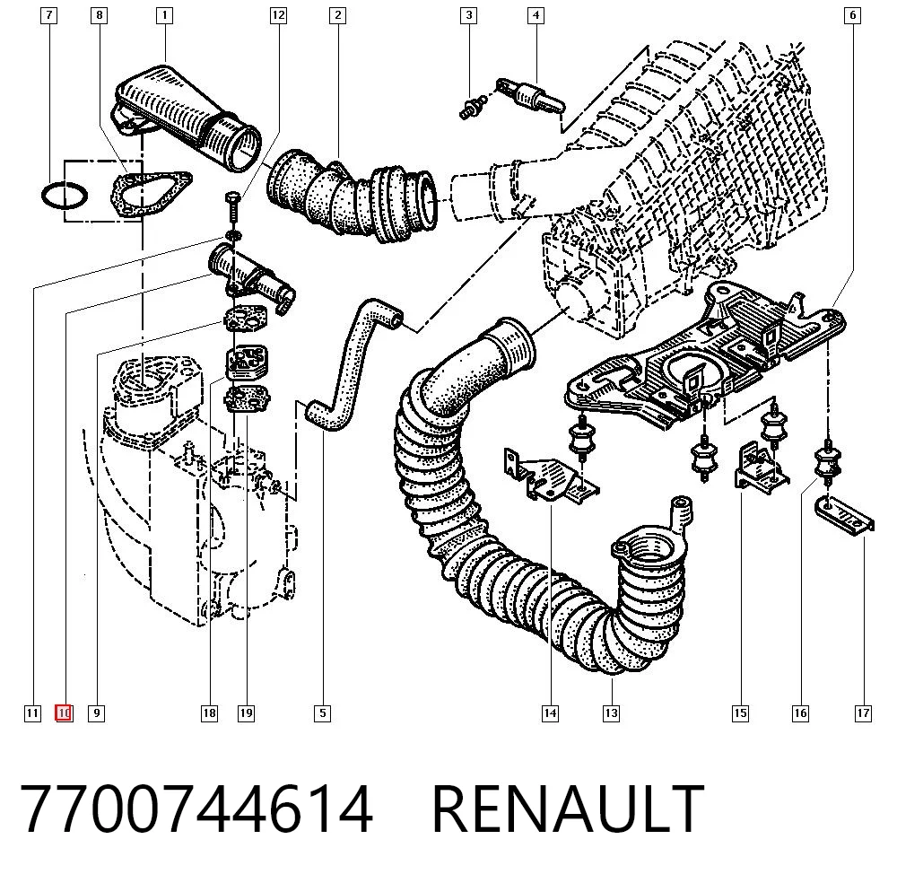 7700744614 Renault (RVI) Regulador de ralentí