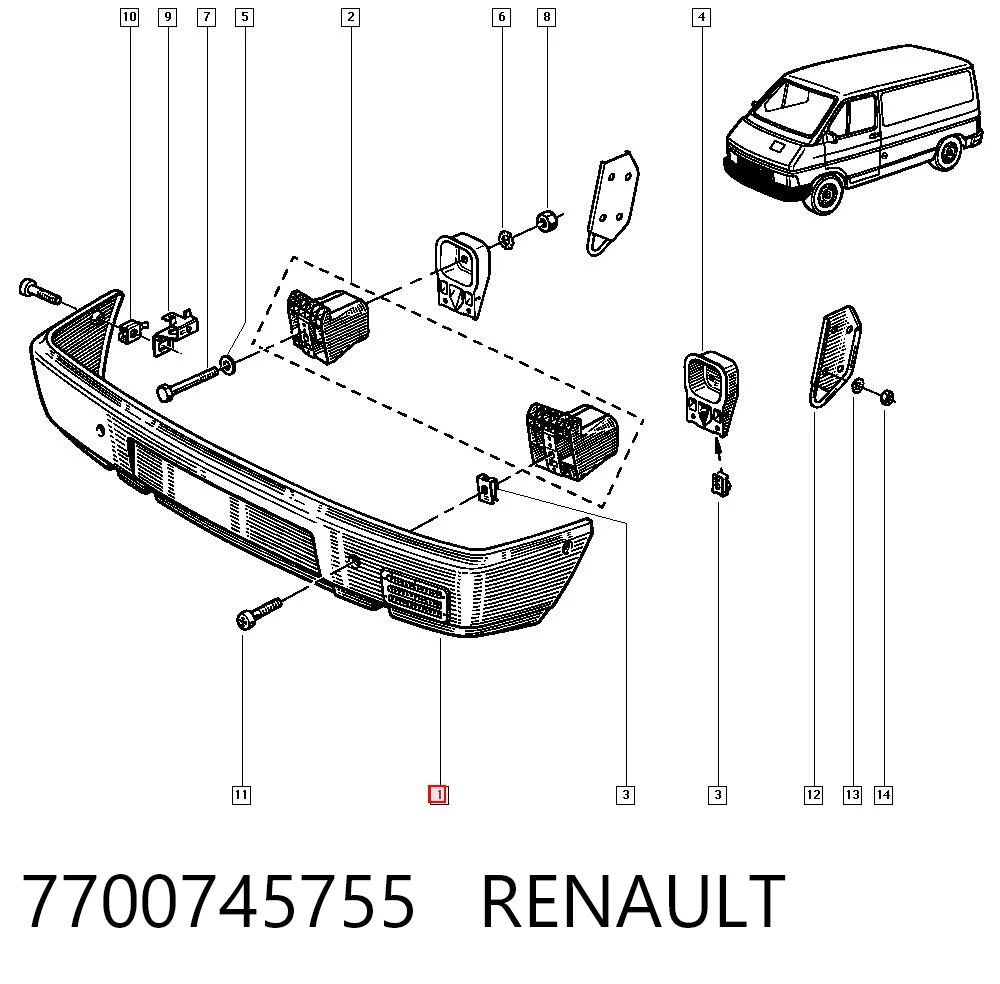 Comprar Parachoques delantero Renault Trafic TXX a bajo precio