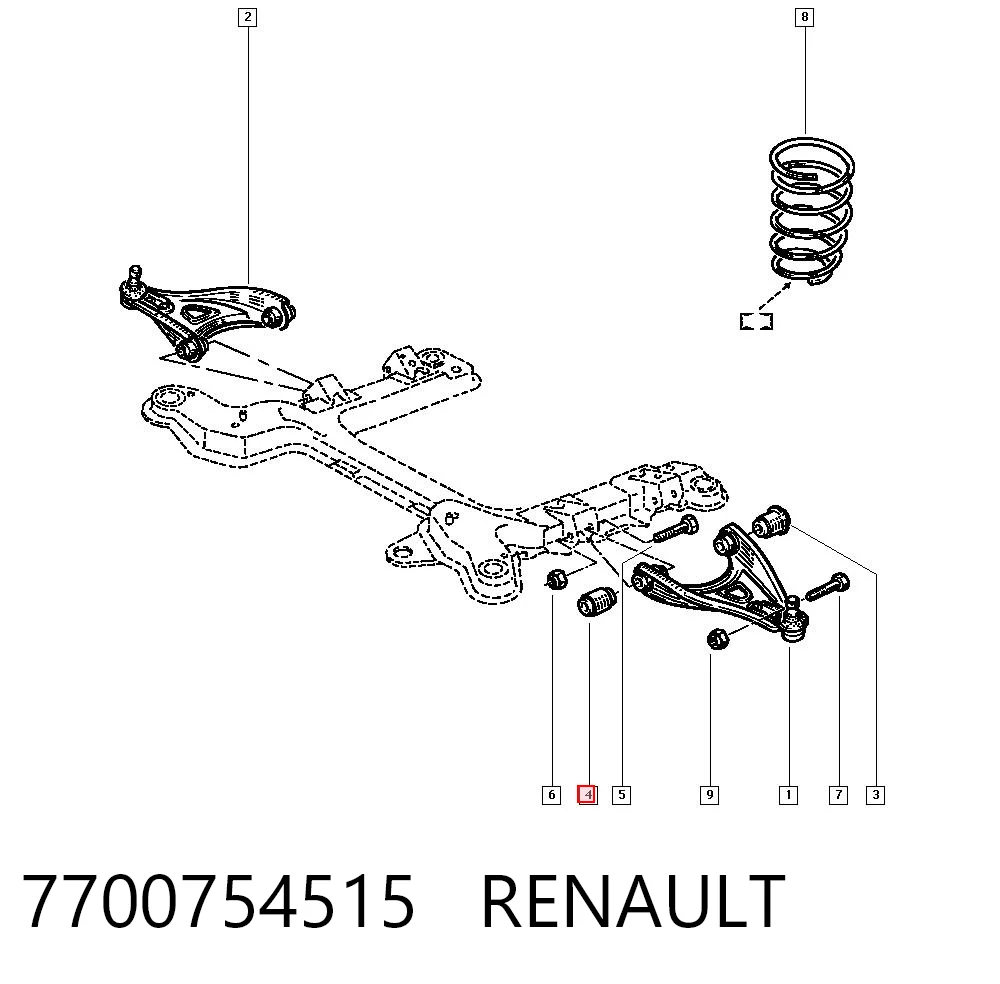 Precio del repuesto Silentblock suspension 21 hatchback