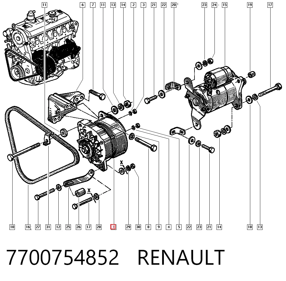 7700754852 Renault (RVI)