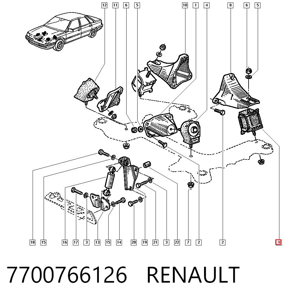 7700766126 Renault (RVI)
