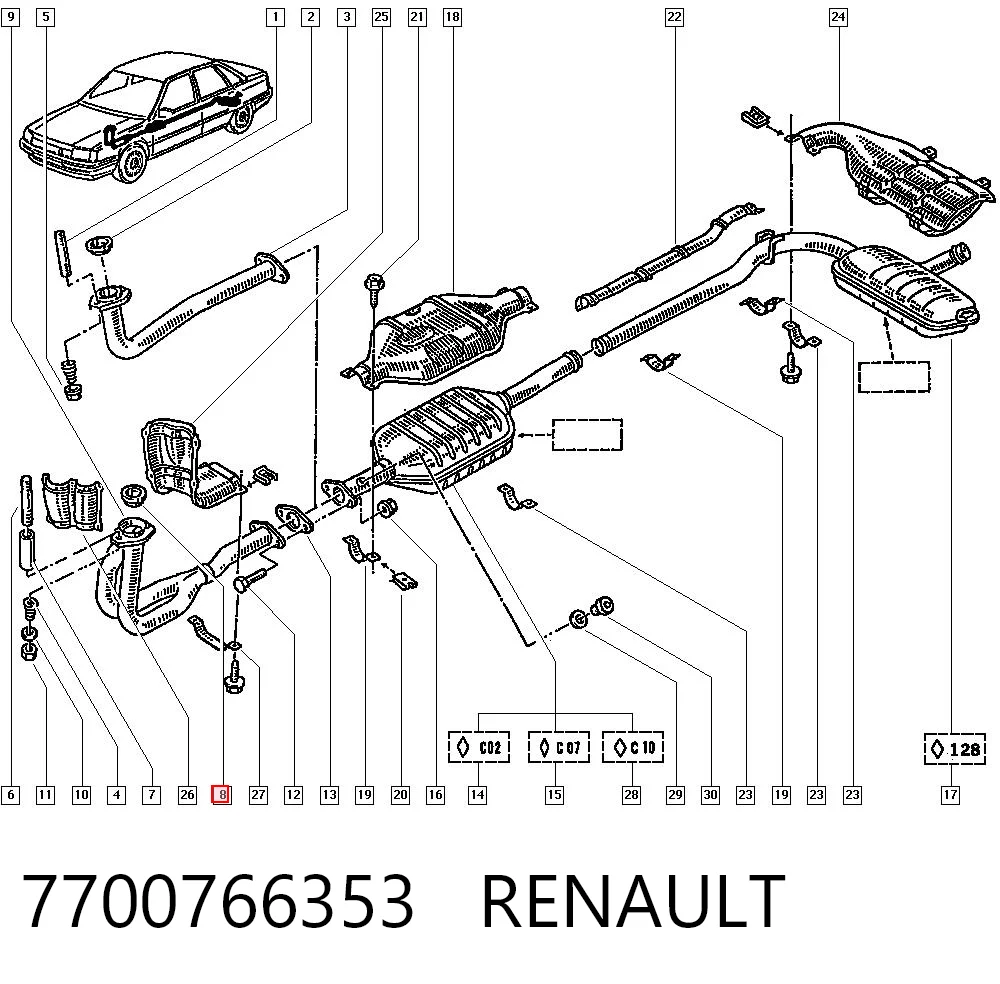 7700766353 Renault (RVI)