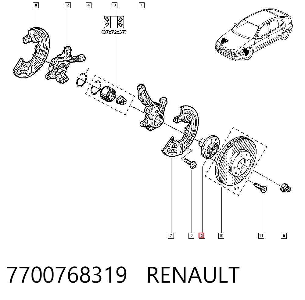 7700768319 Renault (RVI)