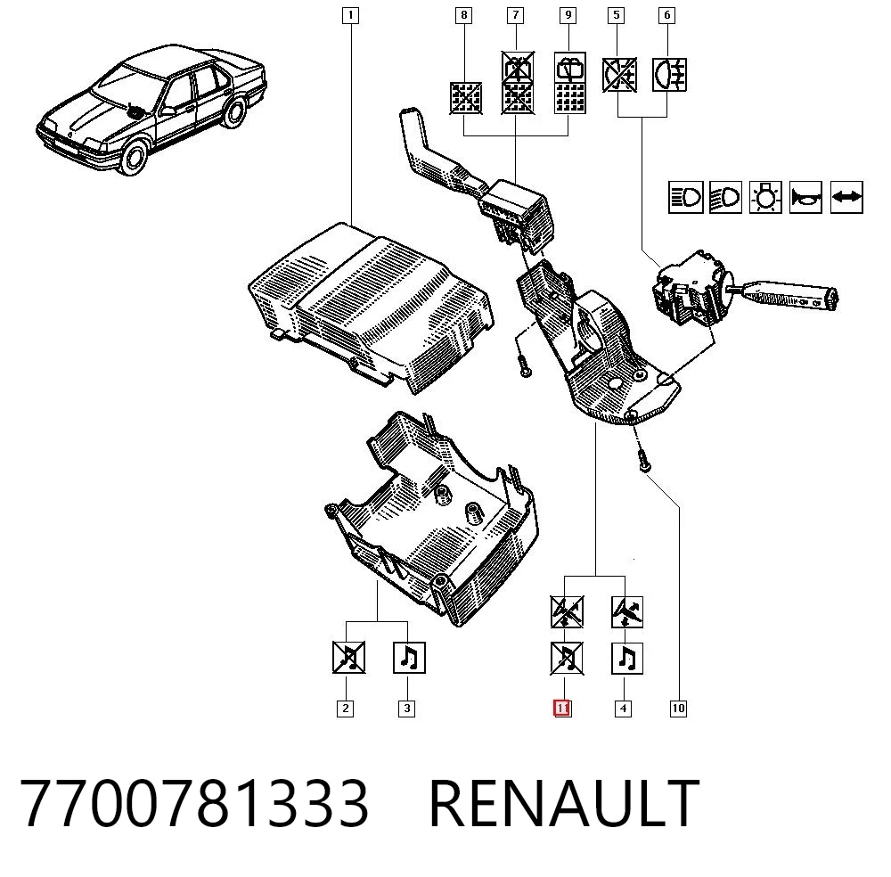 Comprar Anillo de contacto del volante Renault 19 II B53, C53 a bajo precio