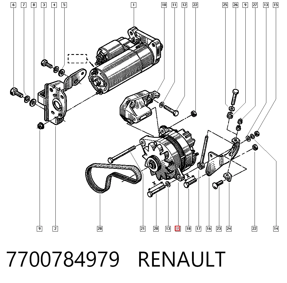 Alternador de coche Renault 21  (1986-1994)