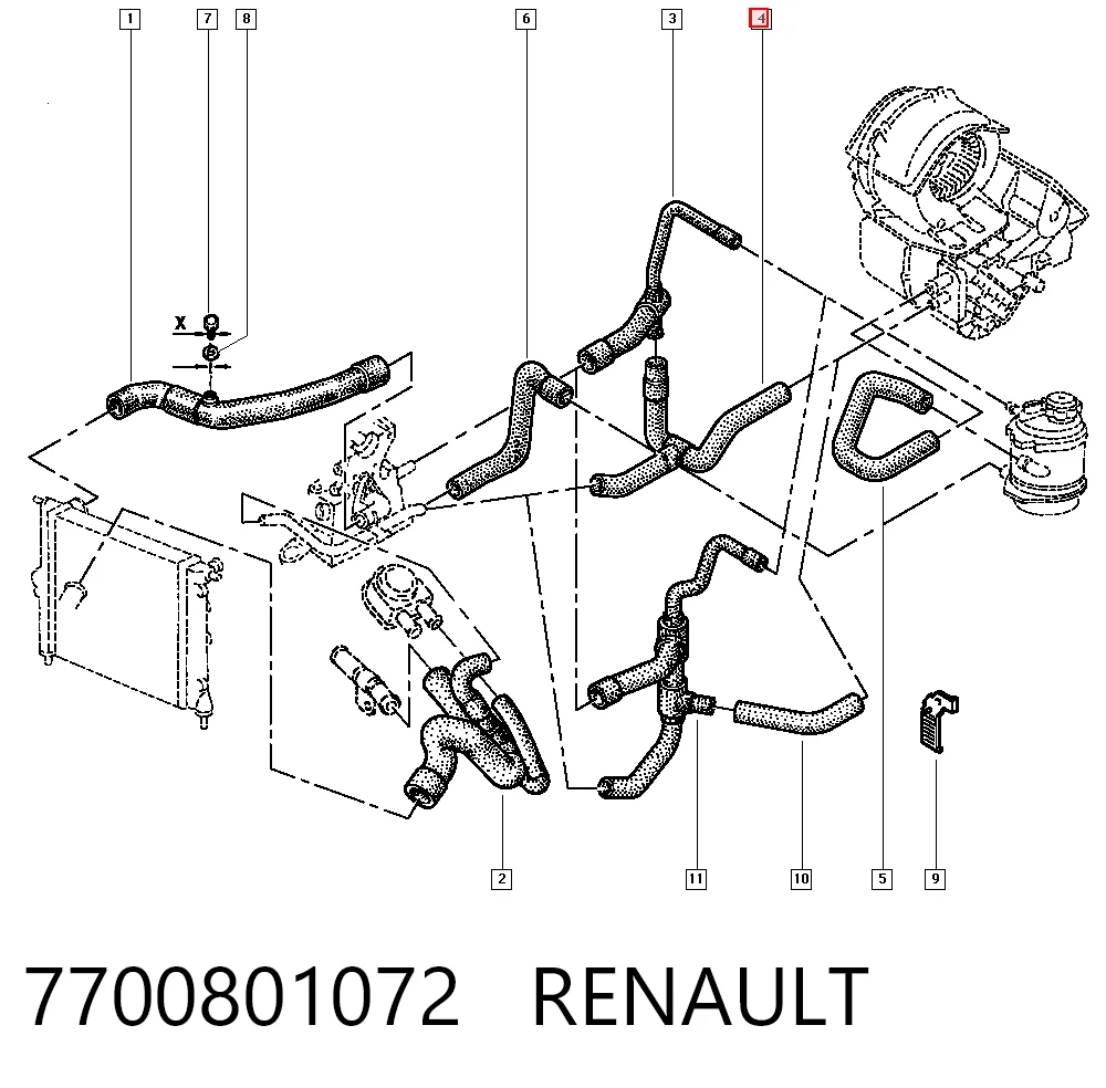 7700801072 Renault (RVI)