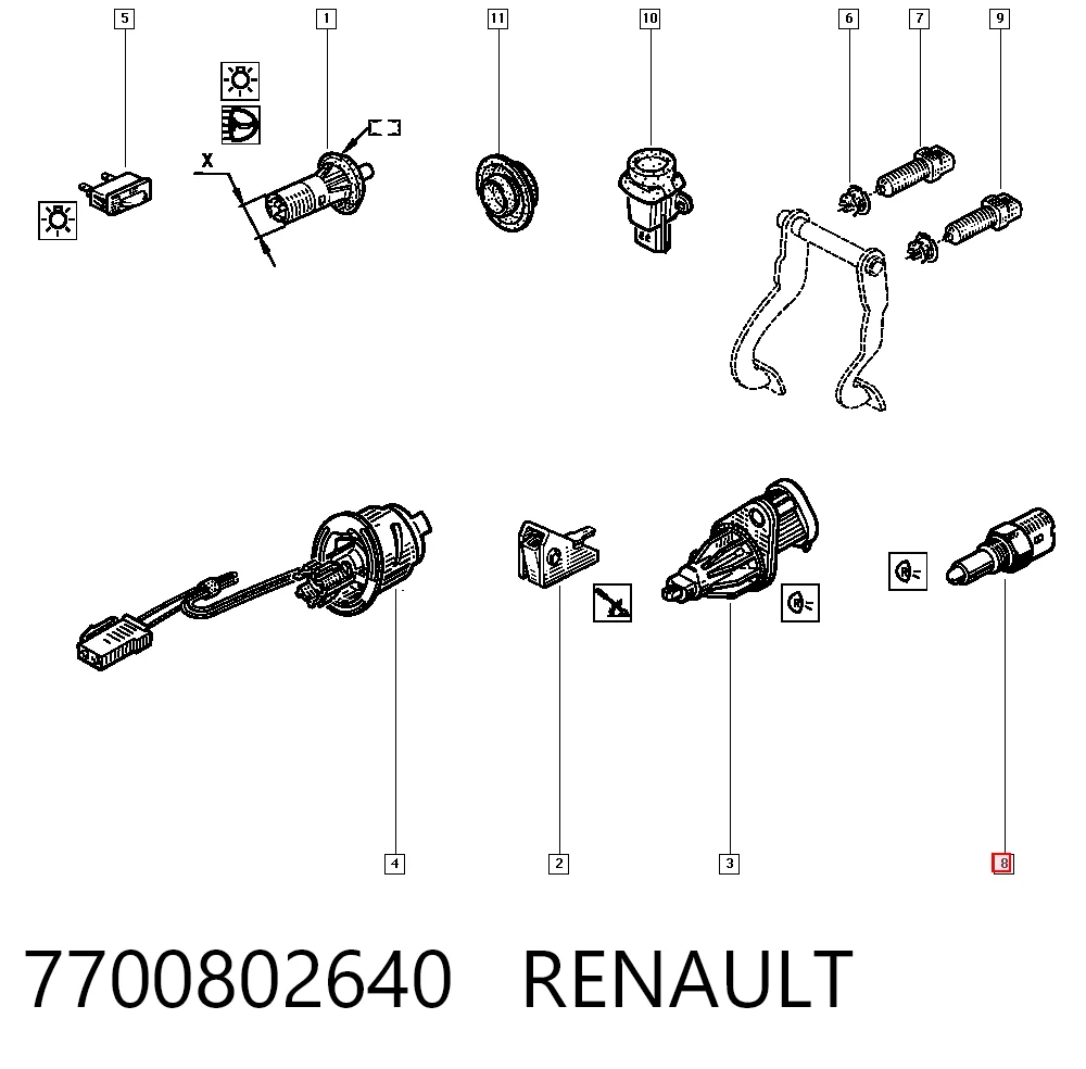Sensor de marcha atrás Renault Espace III (JE)