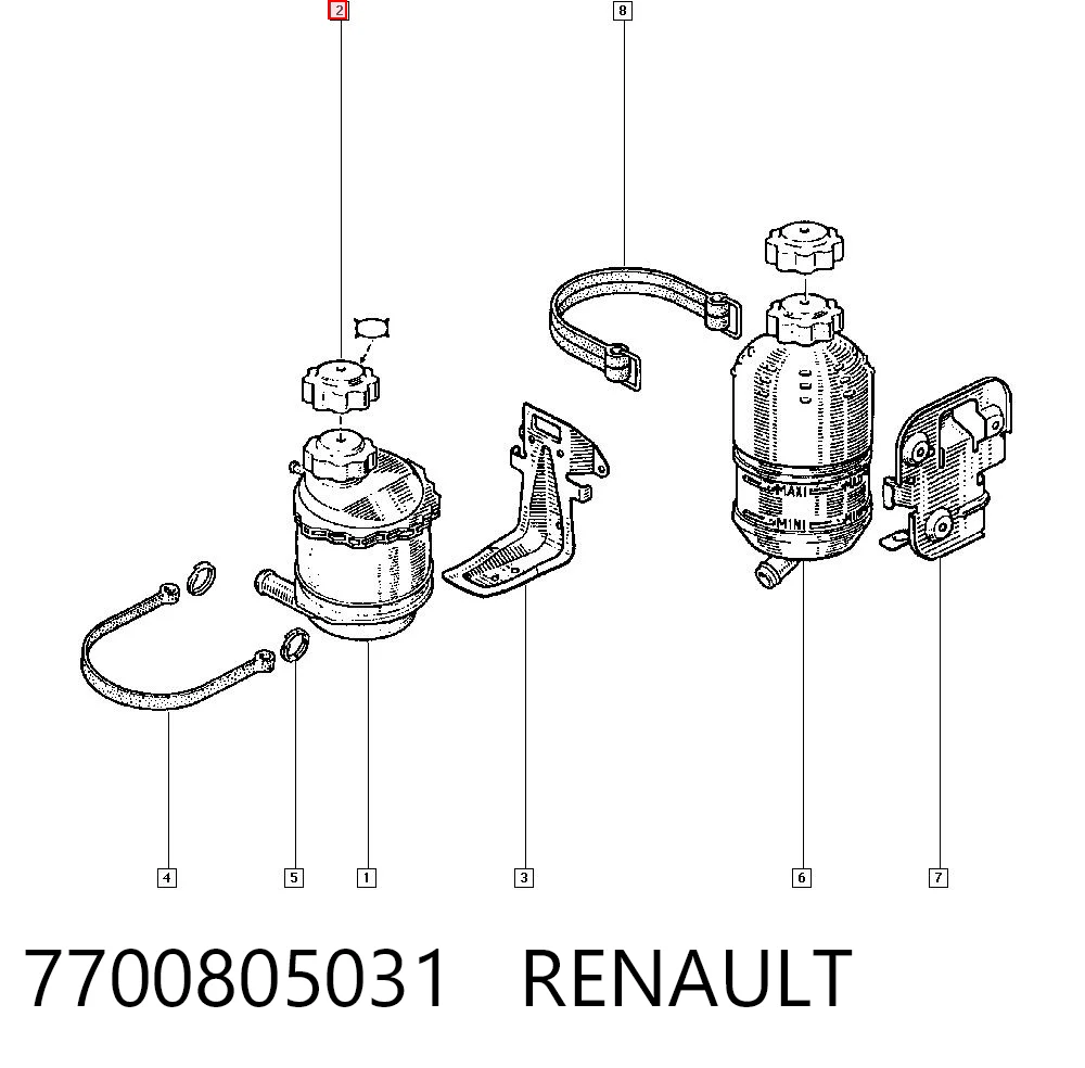 7700805031 Renault (RVI) Tapón del radiador de refrigerante