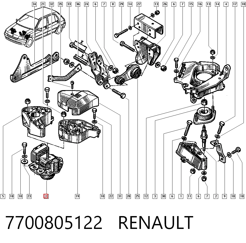 7700805122 Renault (RVI)