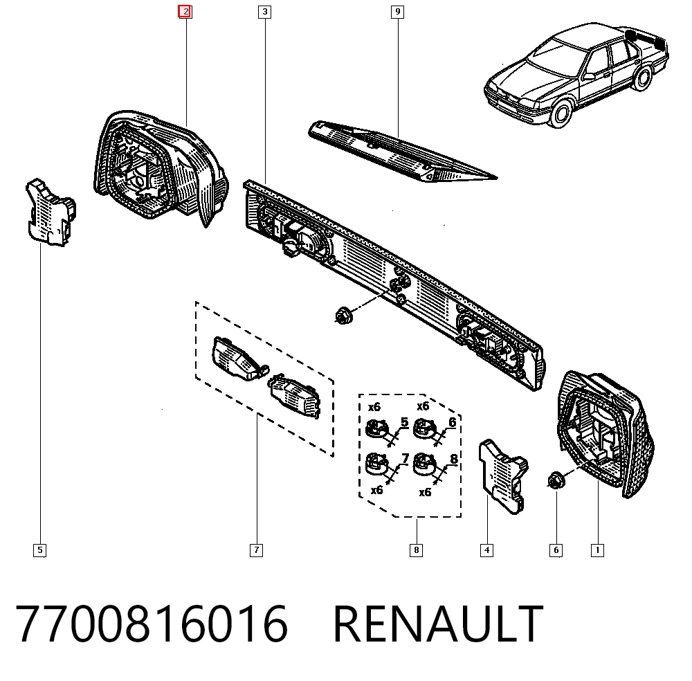 Comprar Piloto trasero derecho Renault 19 II L53