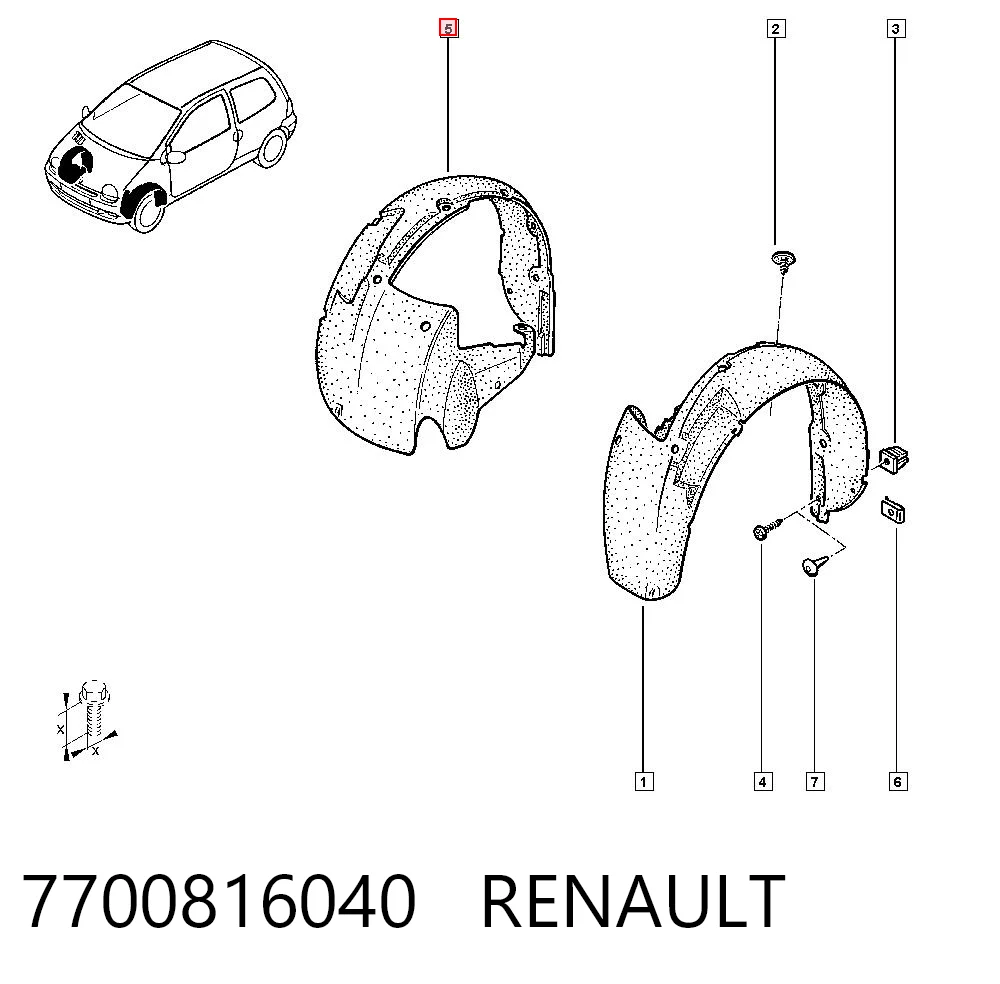 Comprar Paso de rueda delantero derecho Renault Twingo I C06 a bajo precio