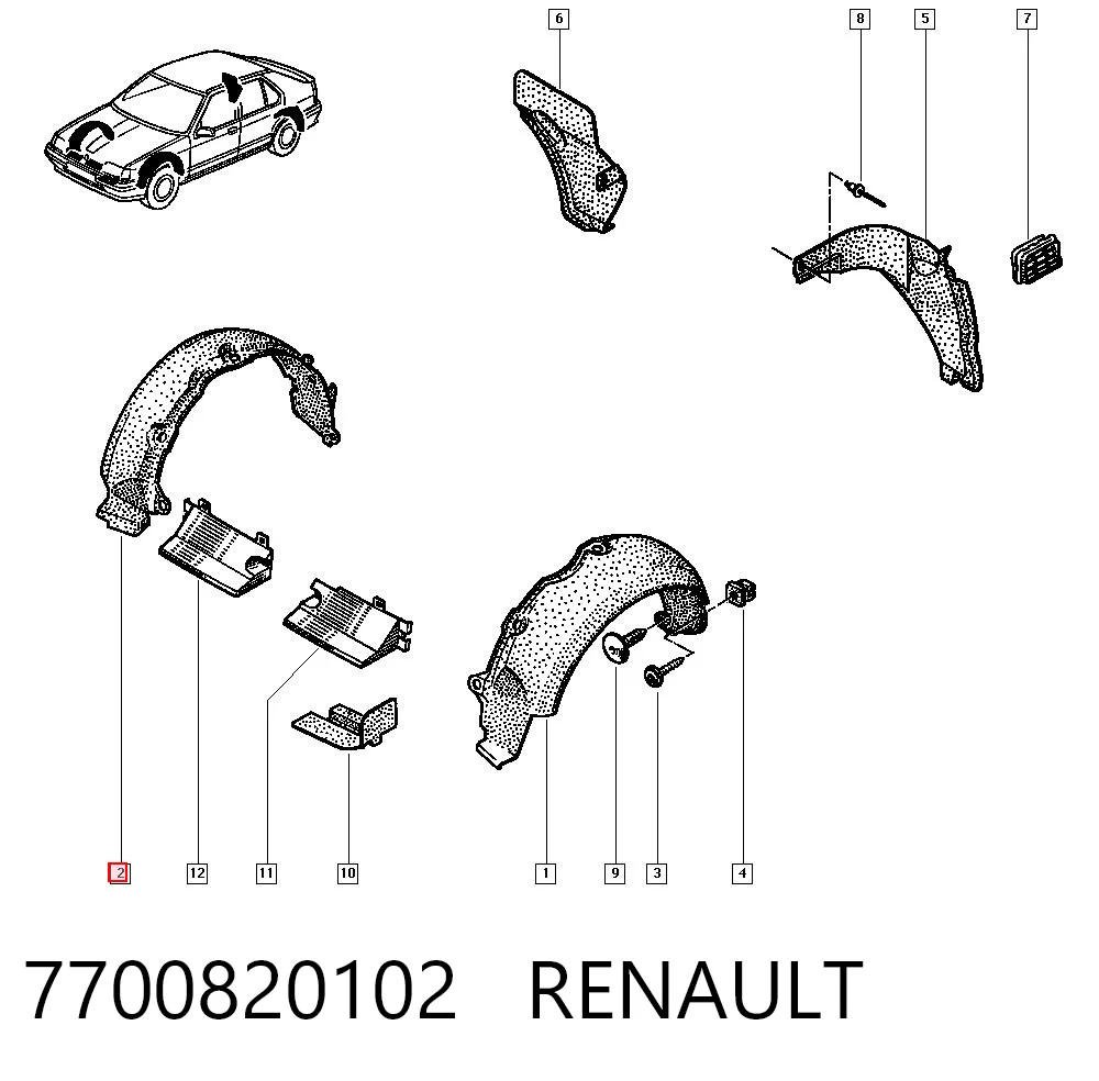 Comprar Paso de rueda delantero derecho Renault 19 II B53, C53 a bajo precio