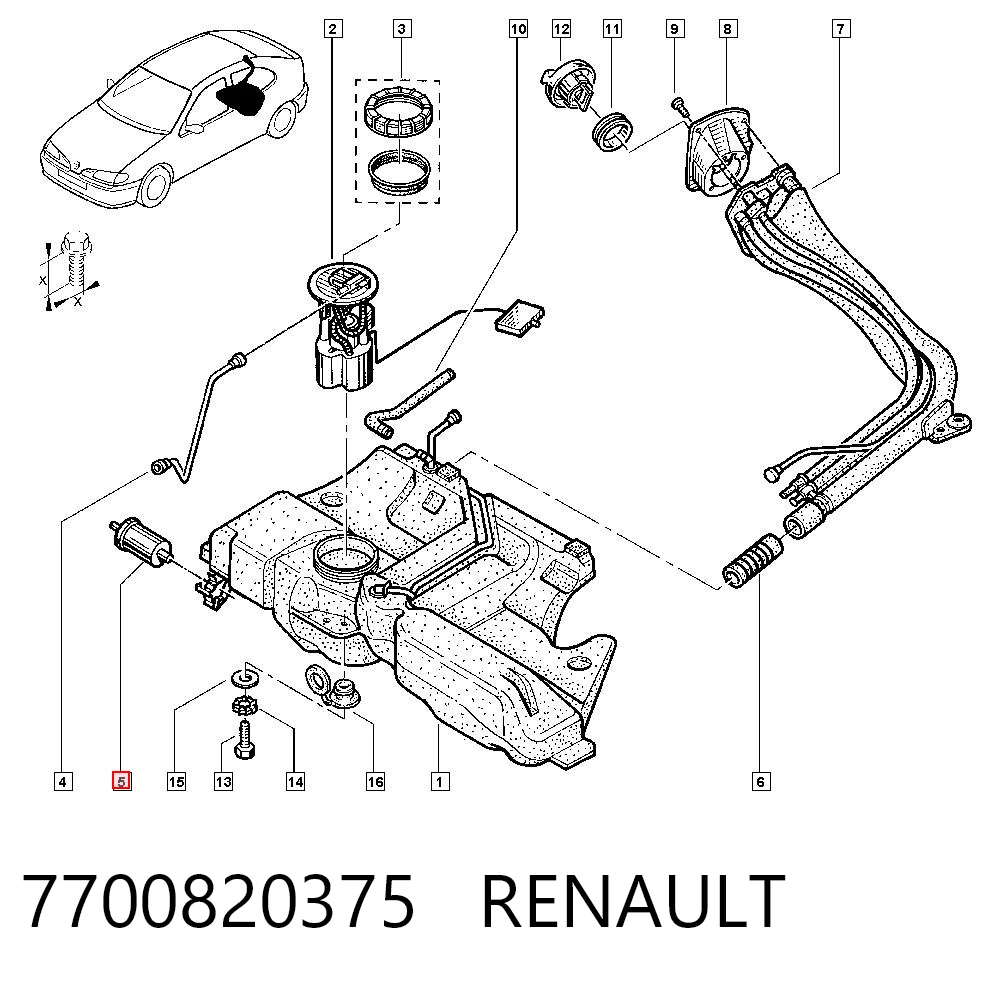 7700820375 Renault (RVI)
