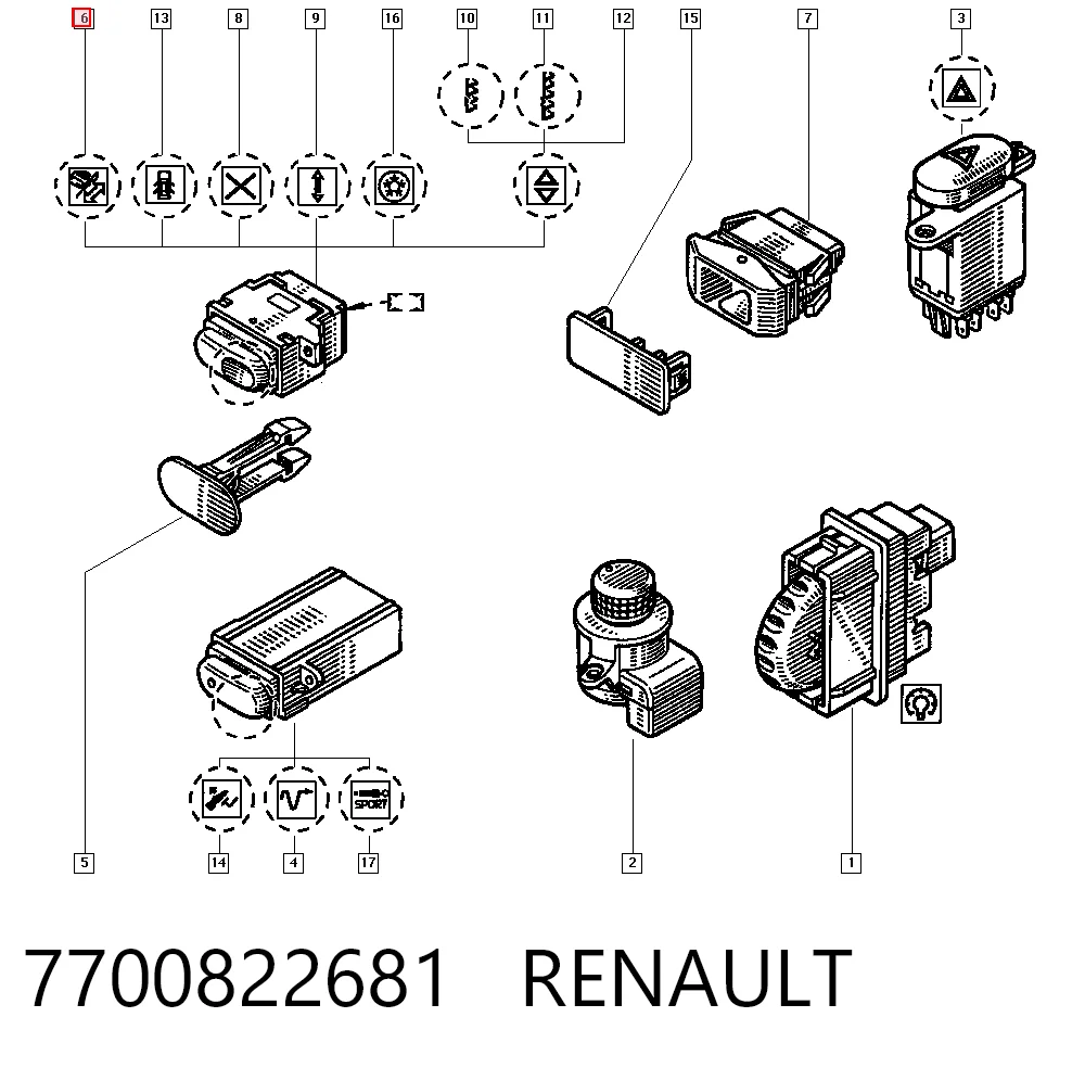 7700822681 Renault (RVI)