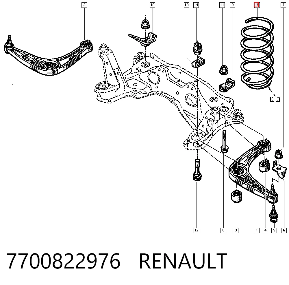 Comprar Muelle delantero Renault Laguna I B56, 556 a bajo precio