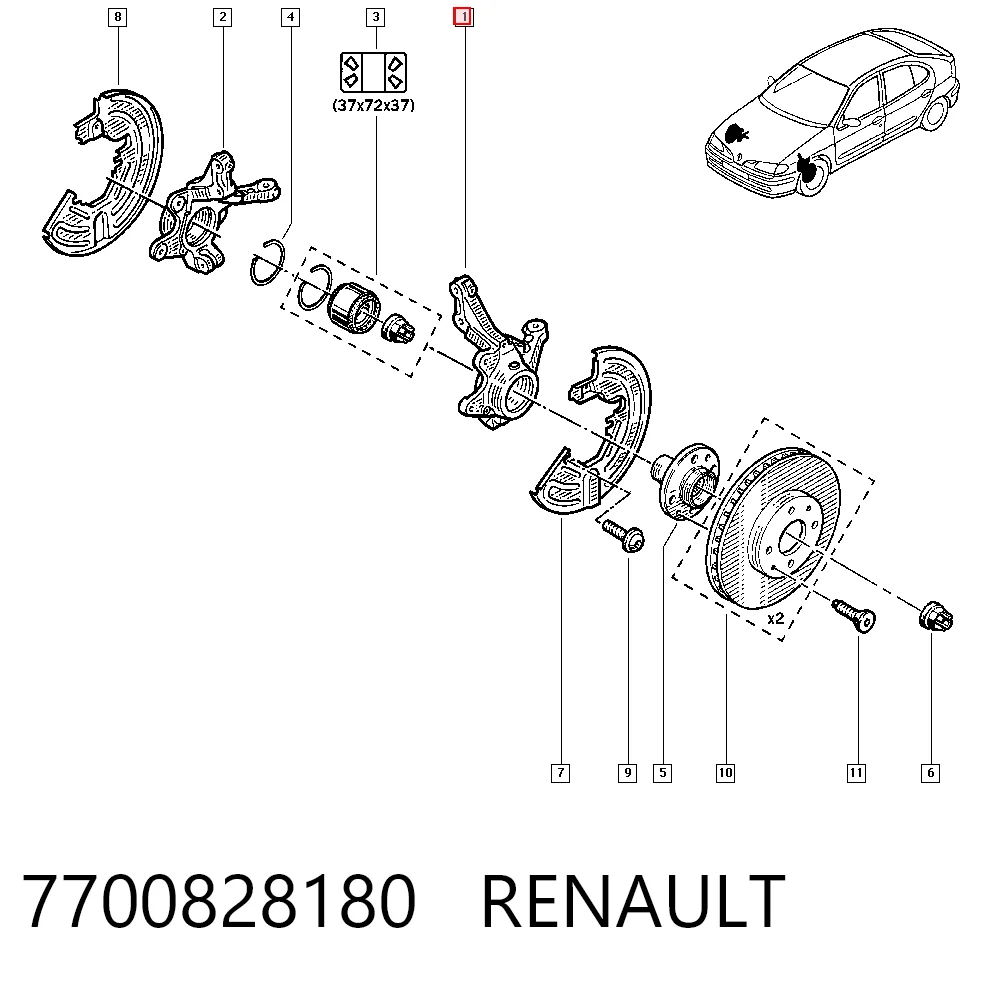 7700828180 Renault (RVI)