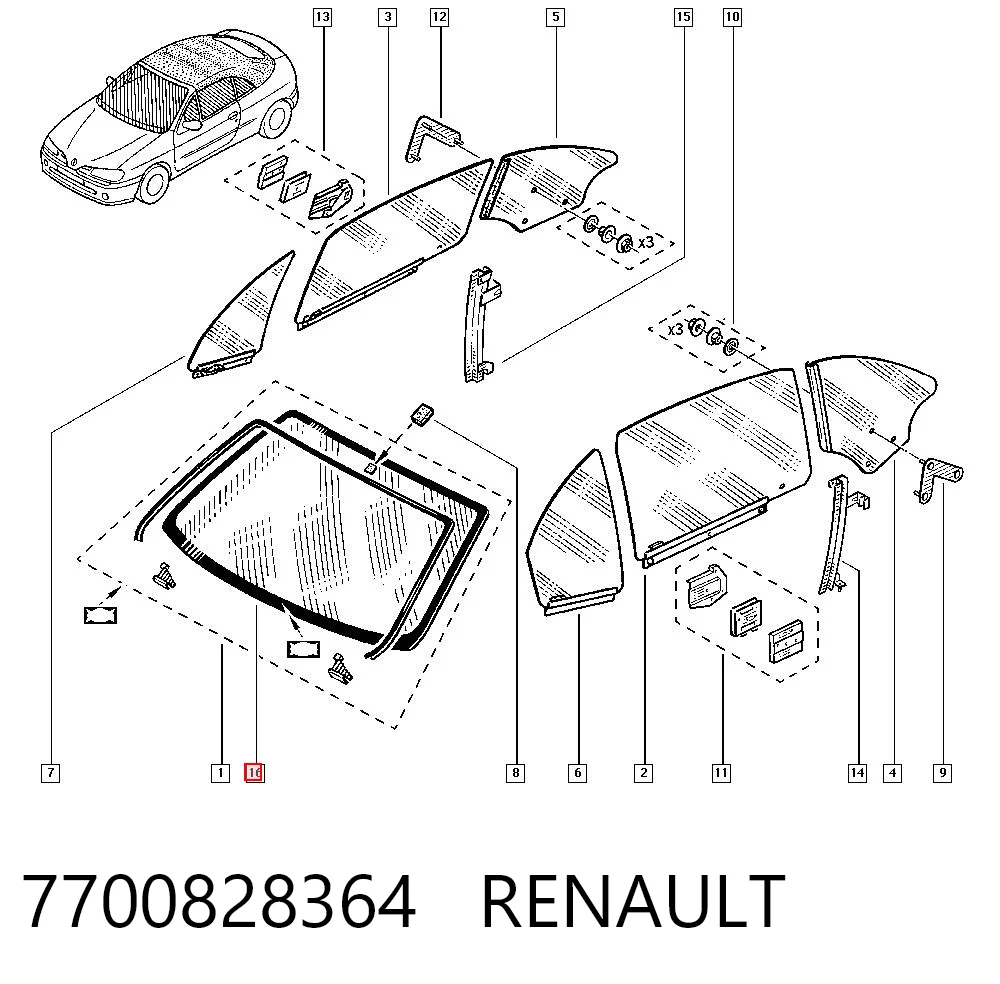 Comprar Parabrisas Renault Megane I DA0, DA1