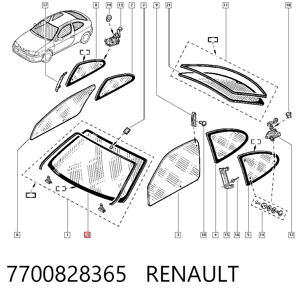 Comprar Parabrisas Renault Megane I BA0, BA1 a bajo precio