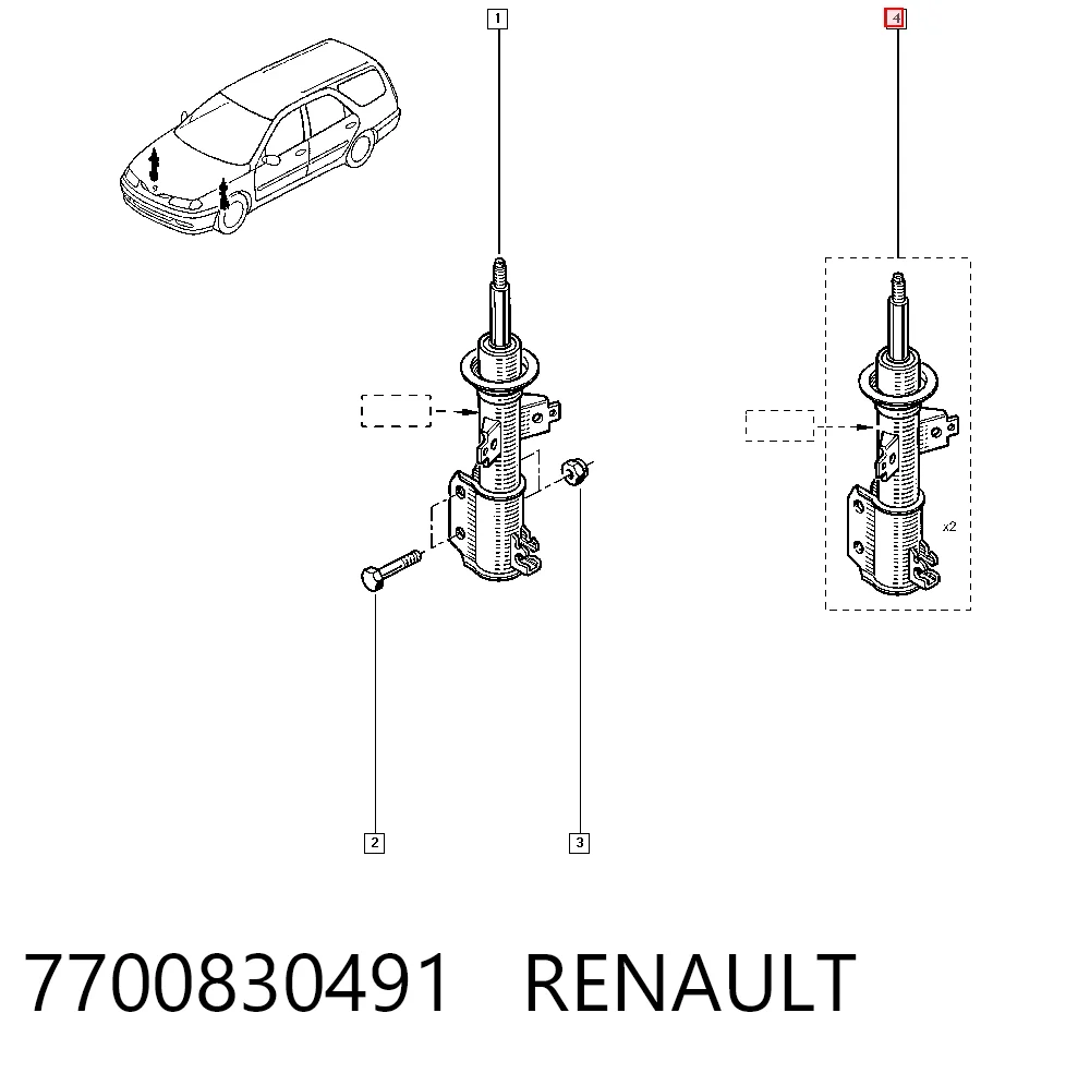 Amortiguadores Renault Laguna I desde 62,44 €