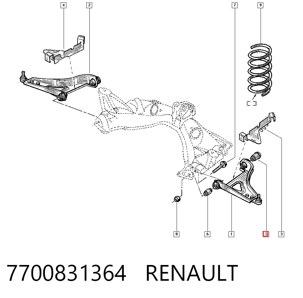 Silentblock suspension Renault Twingo I hatchback comprar en España