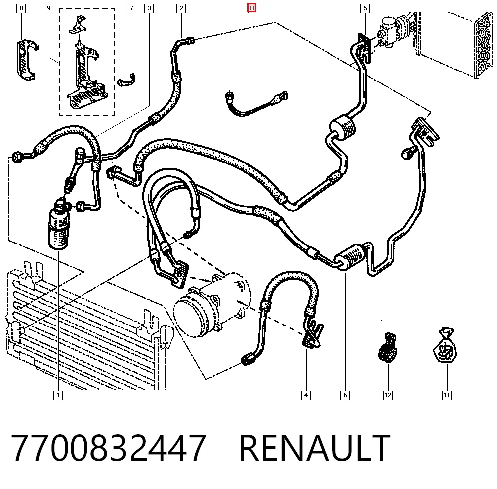 Comprar Sensor de presión absoluta del aire acondicionado Renault 19 I B53, C53 a bajo precio