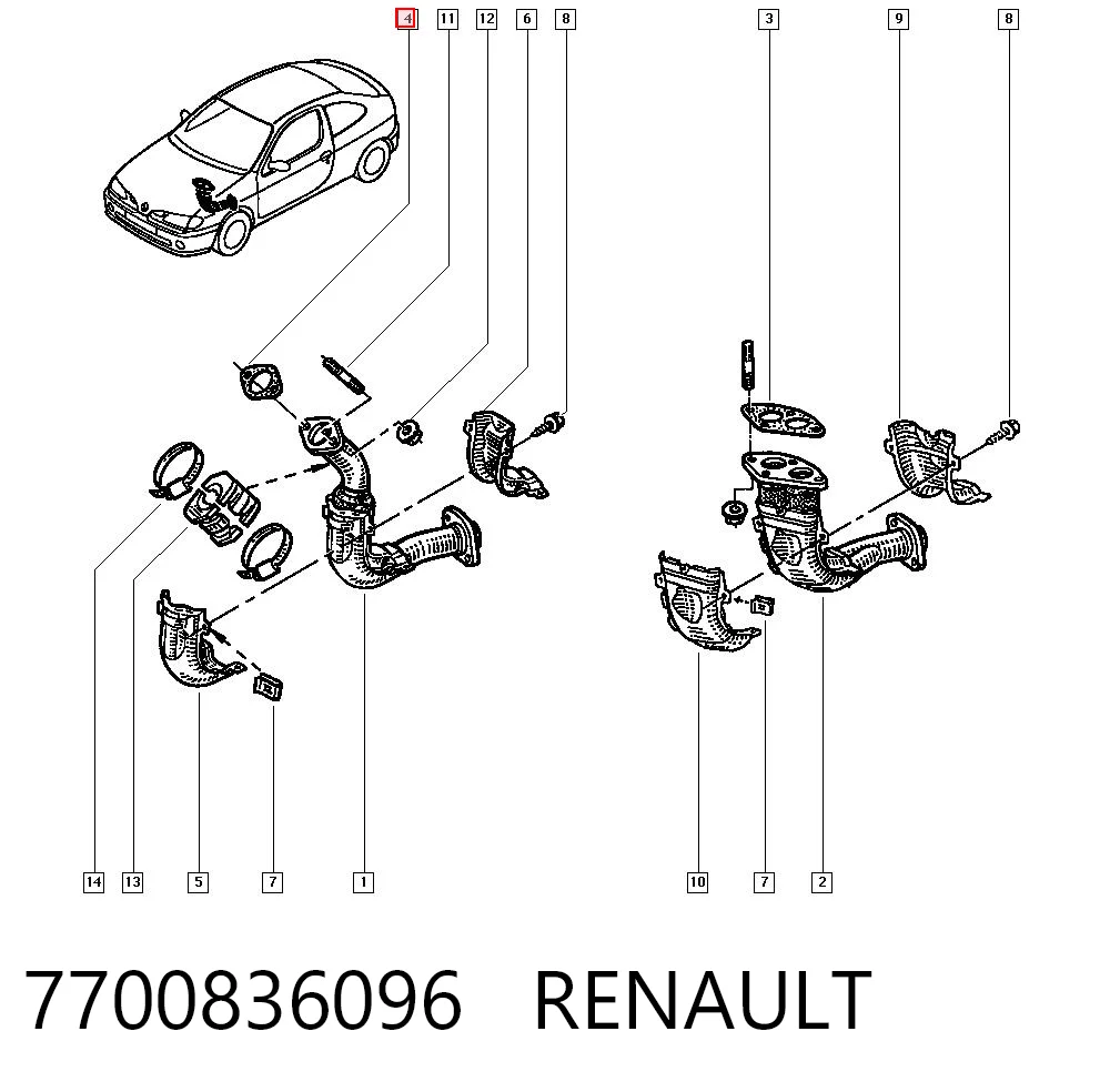 Junta de tubo de escape silenciador Renault Clio  sedán comprar en España