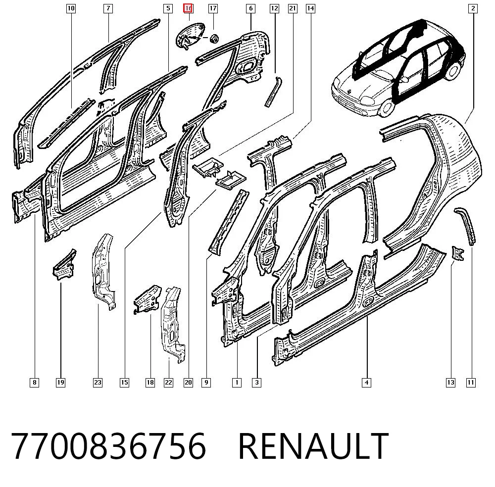 7700836756 Renault (RVI) Tapa tanque combustible